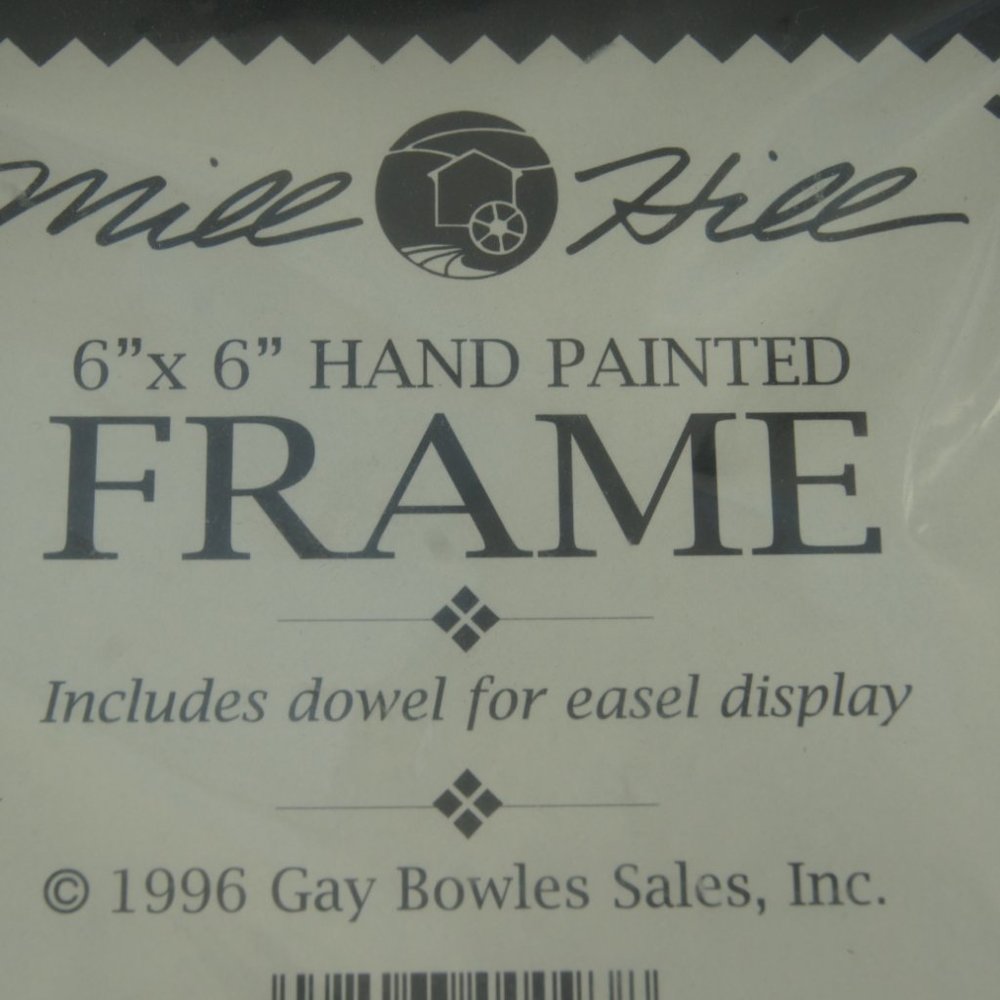 Vintage Mill Hill 6" X 6" Hand Painted Frame Includes Dowel For Easel Display - Picture 5 of 6